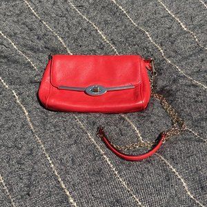 Orange Coach Crossbody Purse